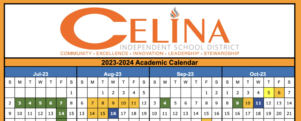 Board Approves 2023 24 Academic Calendar Celina ISD